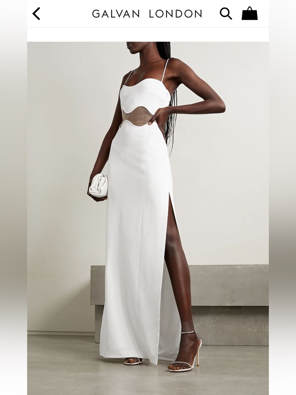 NWT！GALVAN LONDON

Isola Bella mesh-paneled knitted maxi dress US8